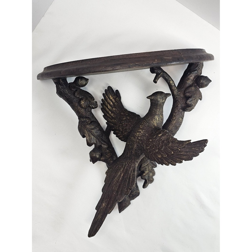 Vintage Bird Wall Shelf Rustic Woodland Flying Dove Resin Display Shelf 12 Inch